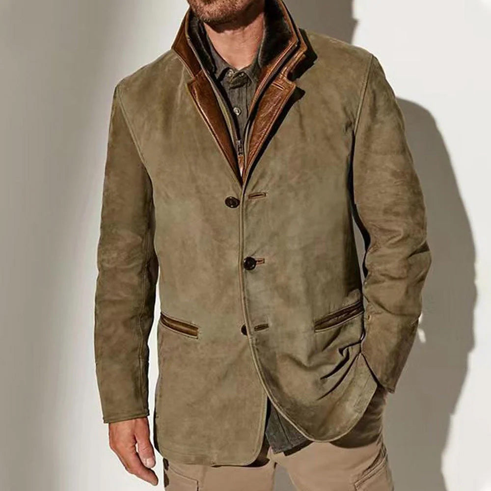Men's Suede Leather Jacket