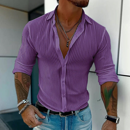 Men's Striped Dress Shirt