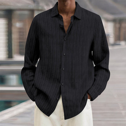 Men's Vertical Stripe Dress Shirt - VibreMode