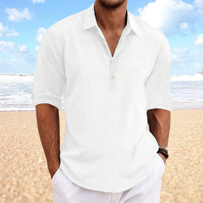 Women's Linen Button Down Shirt Solid