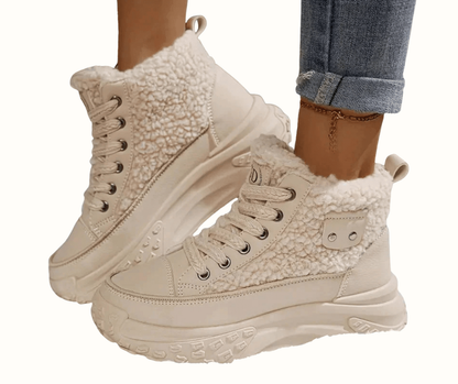 Women's Lace Up Ankle Boots Platform Design - VibreMode