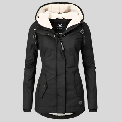 Women's Waterproof Rain Jacket With Hood Extended Back