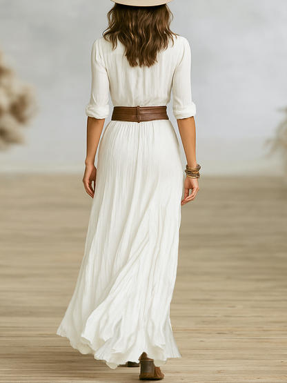 Floral Women's Chic Long Sleeve Maxi Dress