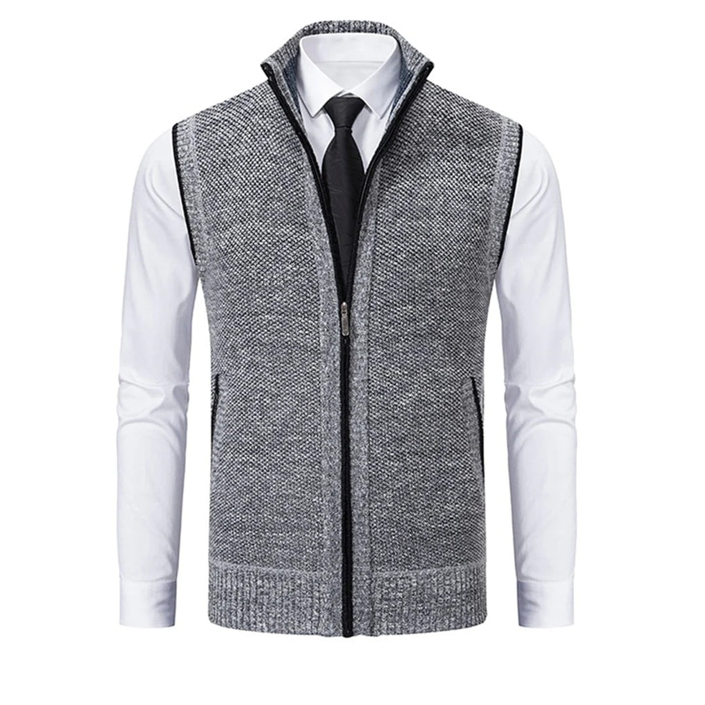 Men's Vest Polished Layered Refined Details