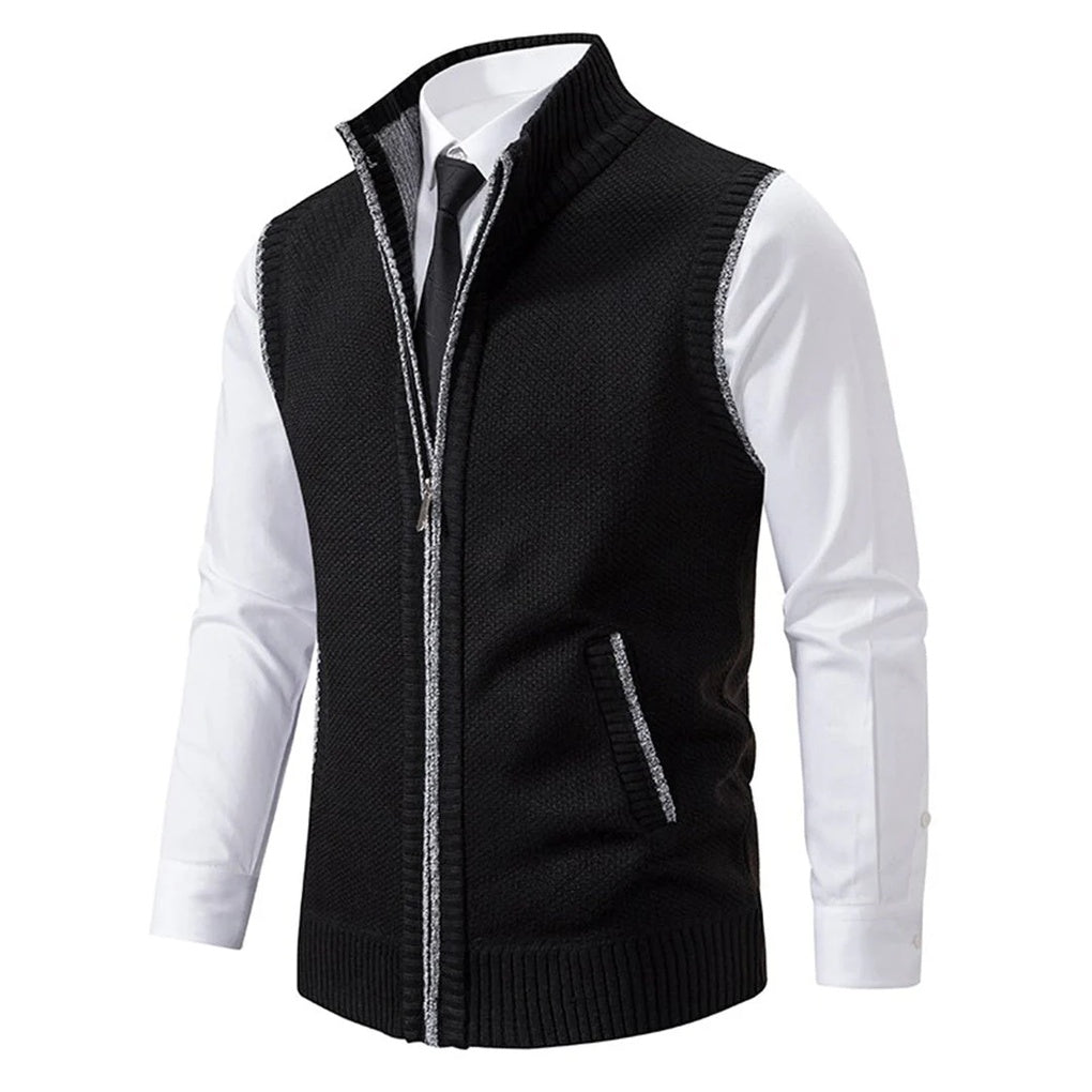 Men's Polished Vest Refined Details - VibreMode