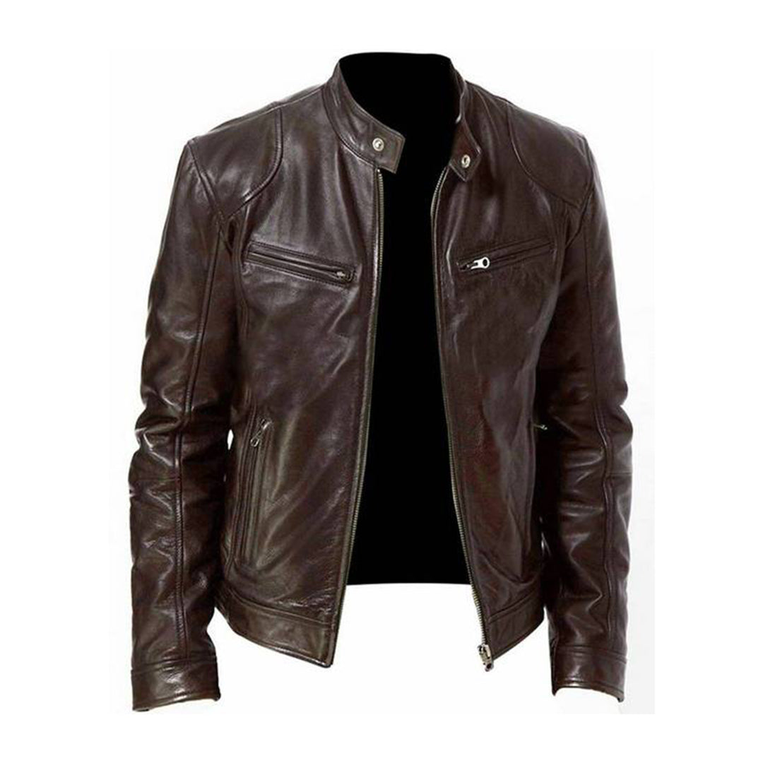 Men's Leather Summer Jacket Comfortable Durable