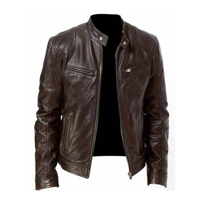 Men's Leather Summer Jacket Comfortable Durable