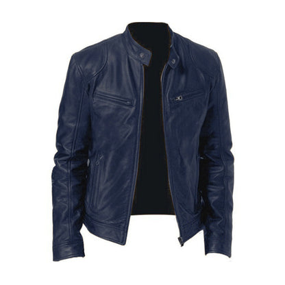 Men's Leather Summer Jacket Comfortable Durable