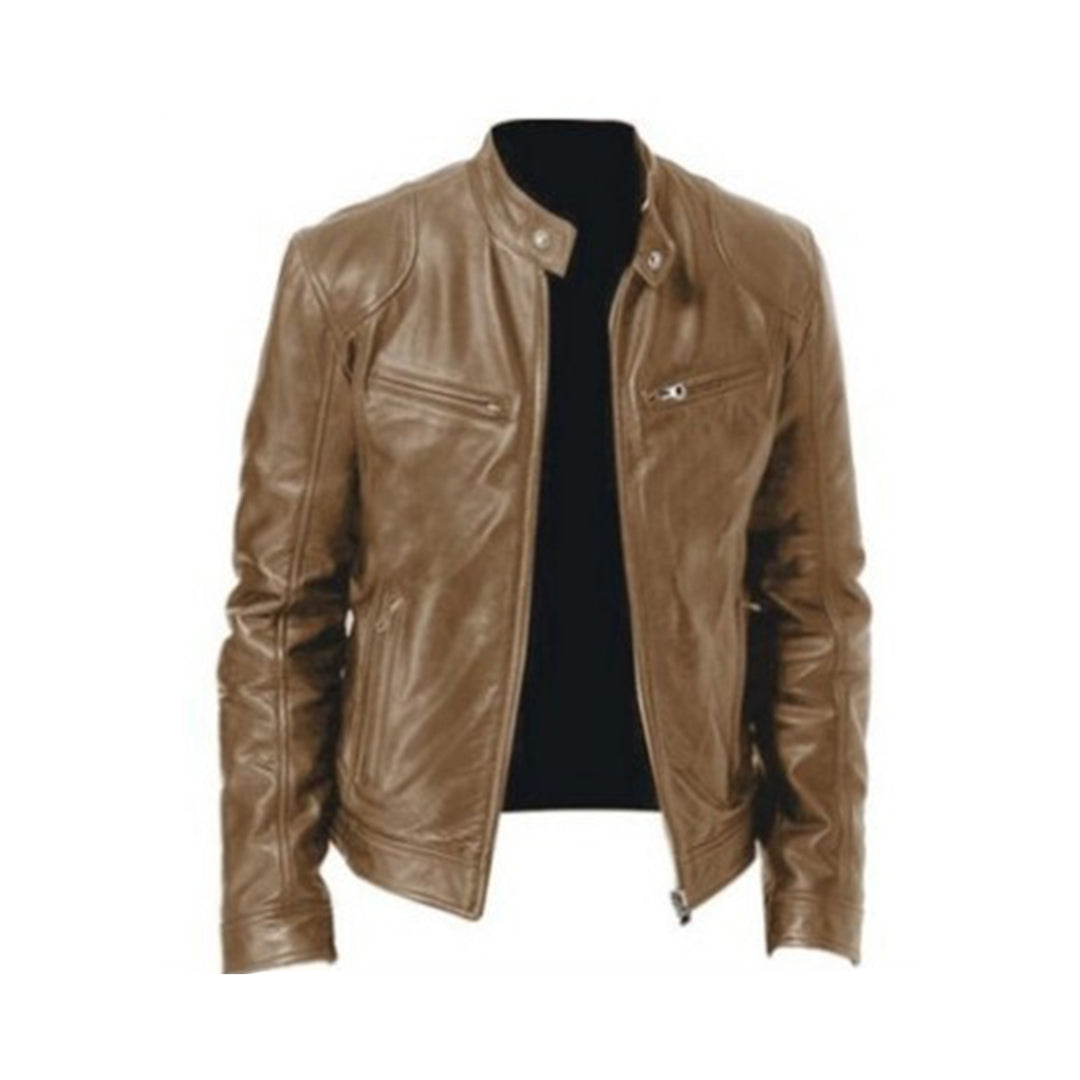 Men's Leather Summer Jacket Comfortable Durable