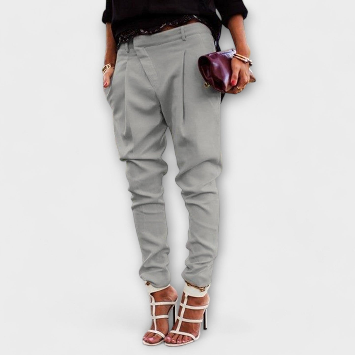 Slim Fit Dark Wash Ankle Pants