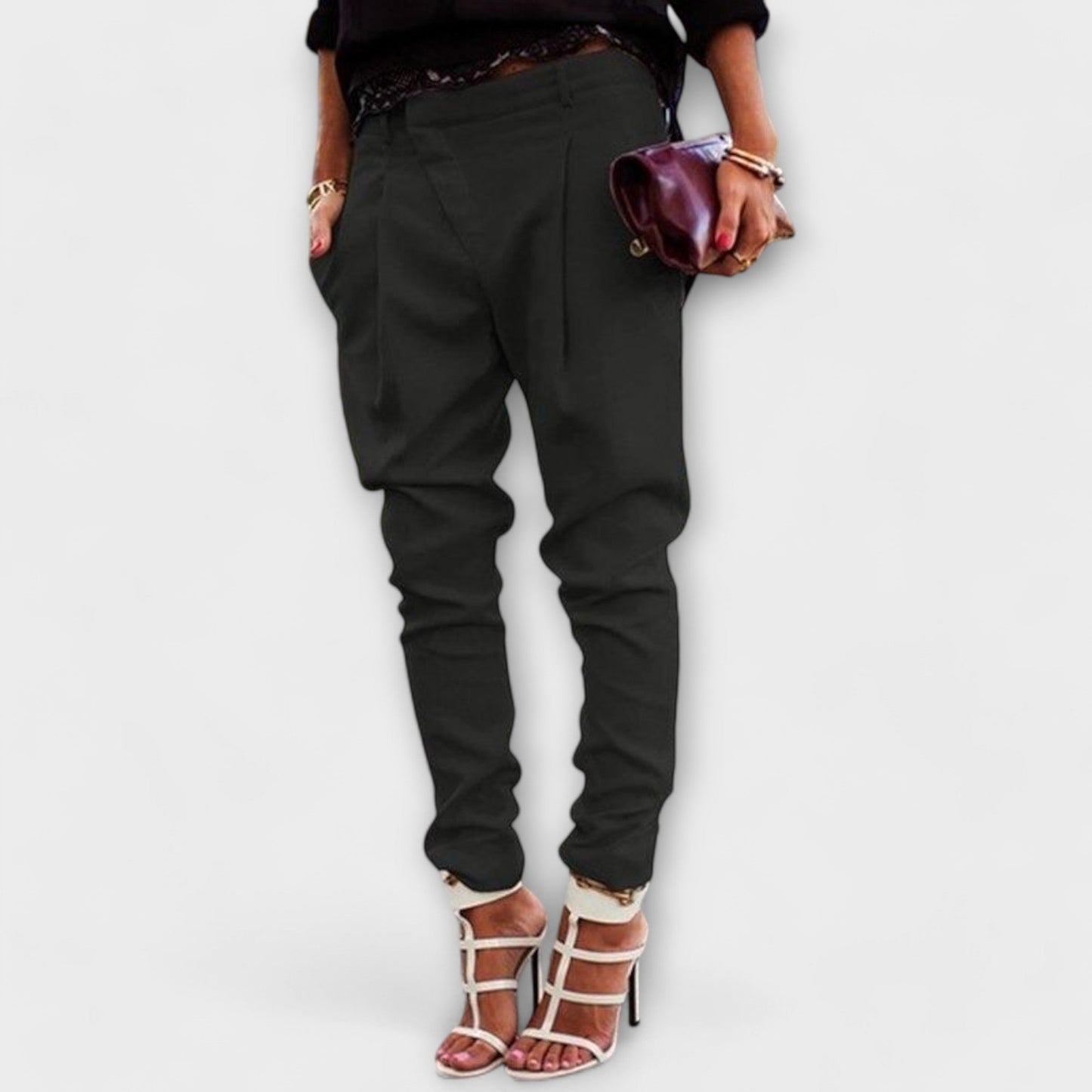 Slim Fit Dark Wash Ankle Pants