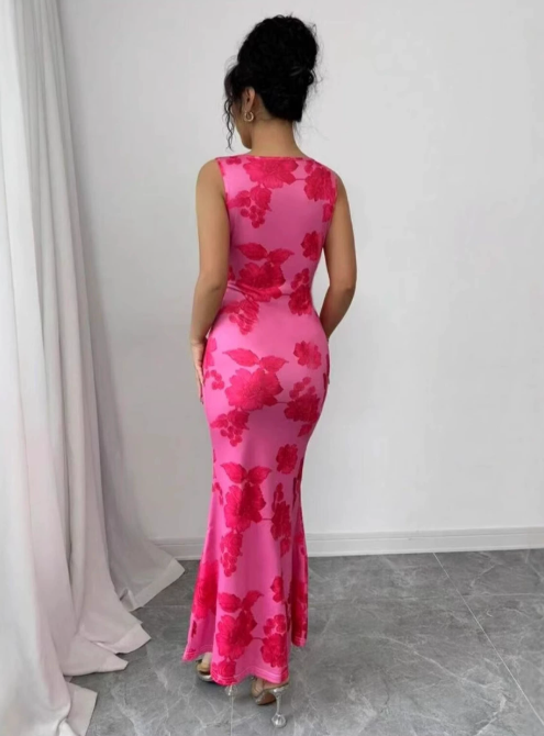 Women's Floral Maxi Dress Violet