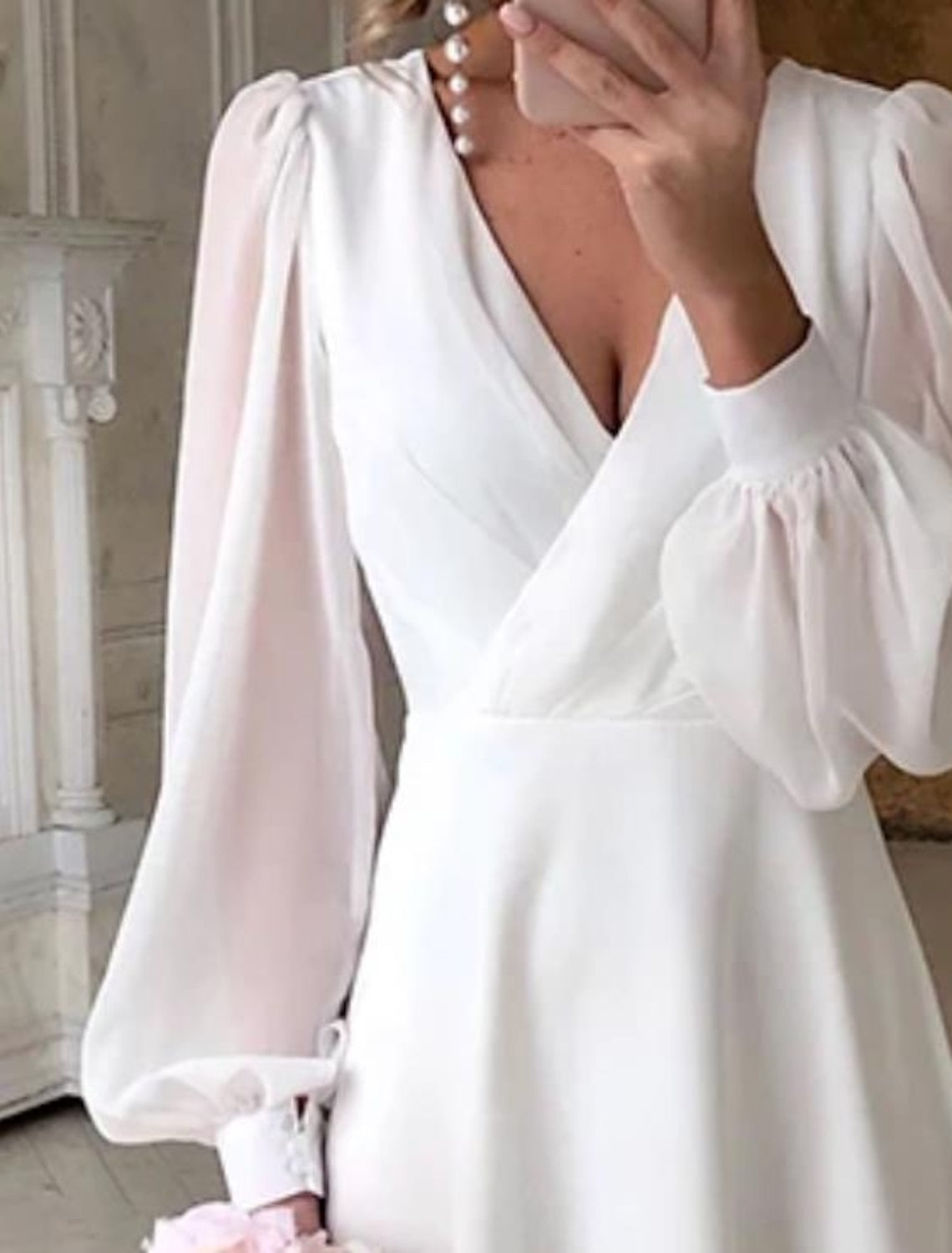 Ladies Stylish Long Sleeve Maxi Wrap Dress