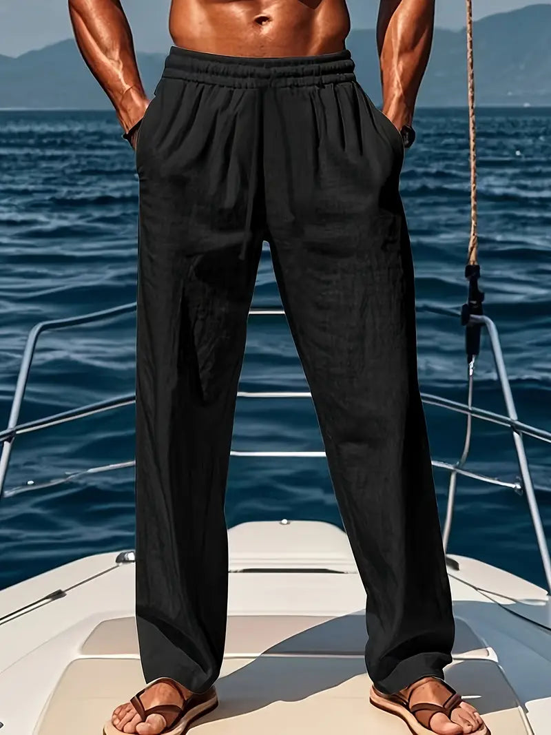 Men's Linen Trousers Loose Fit