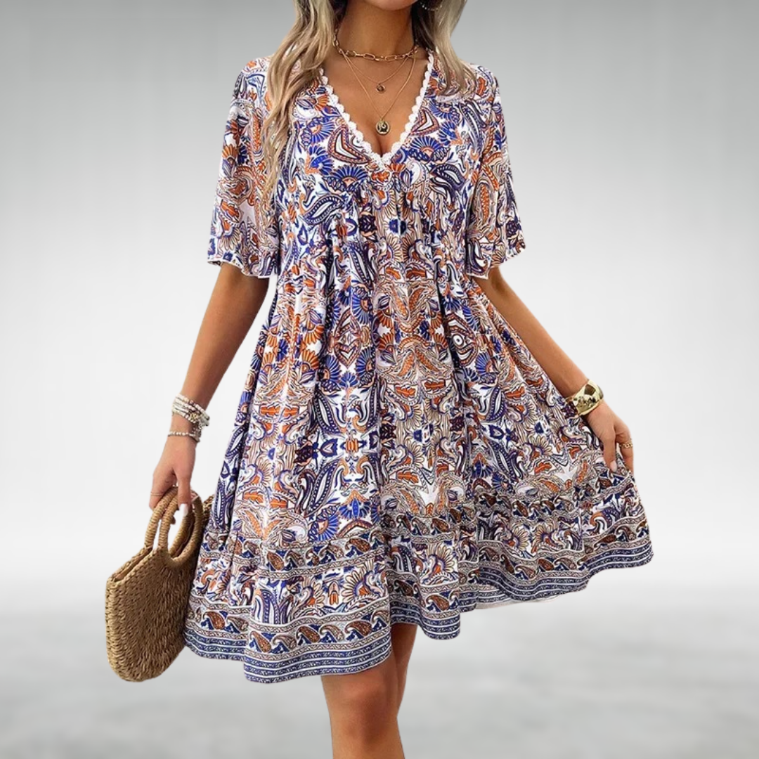 Chic Flowy Ladies Party Dress - VibreMode