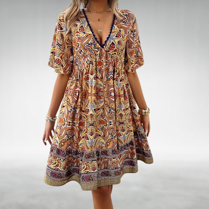 Women's Paisley Mini Dress - VibreMode