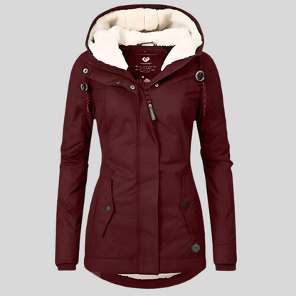 Women's Waterproof Rain Jacket With Hood Extended Back
