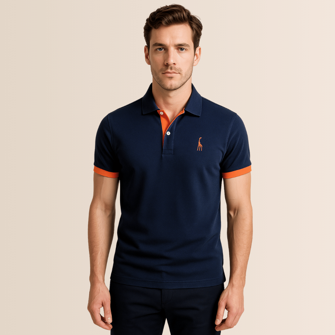 Men's Cotton Polo Shirt Stand Collar - VibreMode