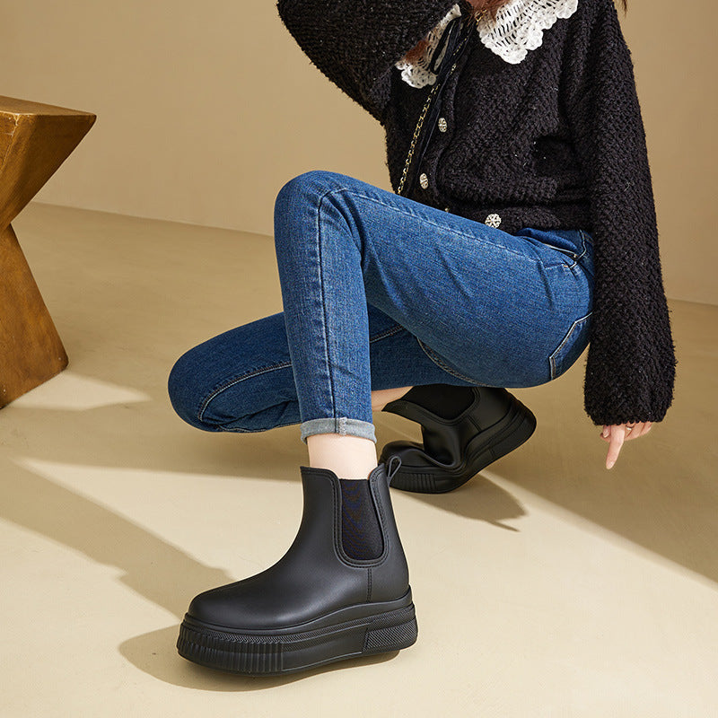 Waterproof Black Rubber Boots