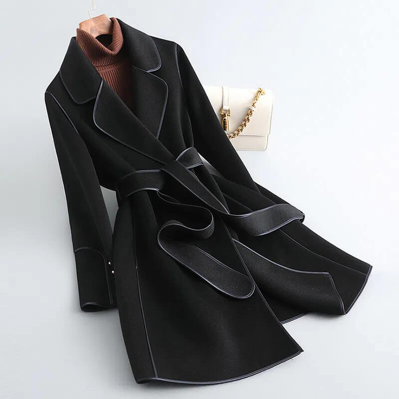Luxurious Pure Wool Long Coat