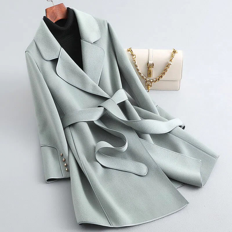 Luxurious Pure Wool Long Coat