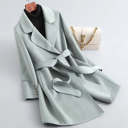Luxurious Pure Wool Long Coat