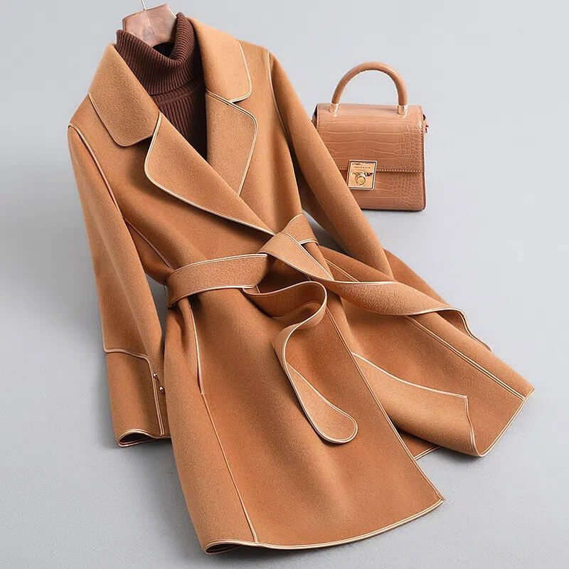 Luxurious Pure Wool Long Coat