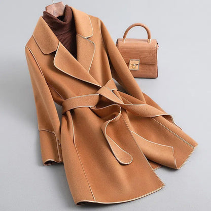 Luxurious Pure Wool Long Coat