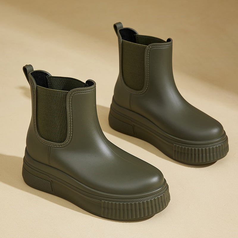 Waterproof Black Rubber Boots - VibreMode