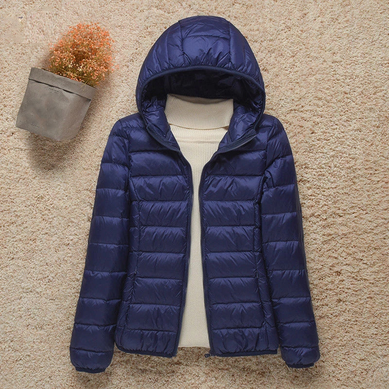 Women's Water Resistant Slim Puffer Coat - VibreMode
