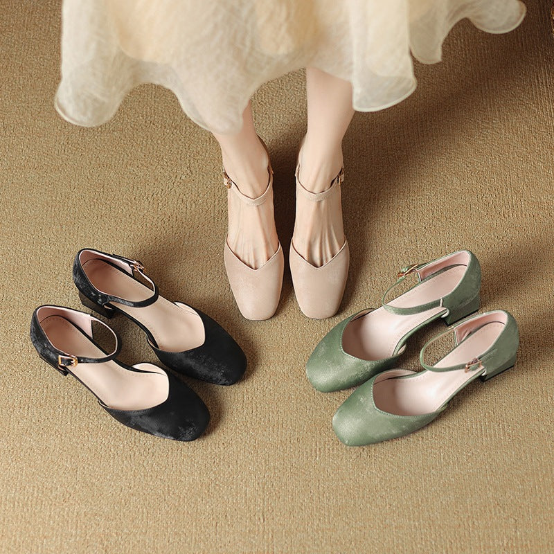 High Chunky Heel Shoes