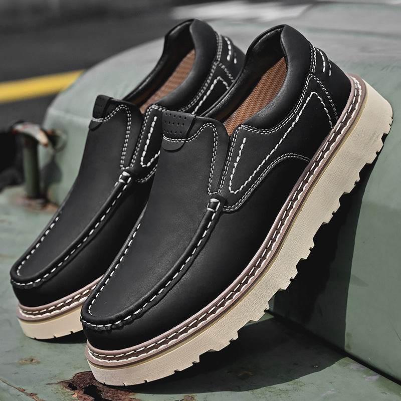 Men's Slip-On Loafers Thick Sole Casual
