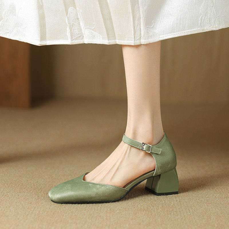 High Chunky Heel Shoes