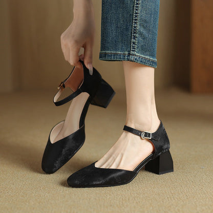 High Chunky Heel Shoes