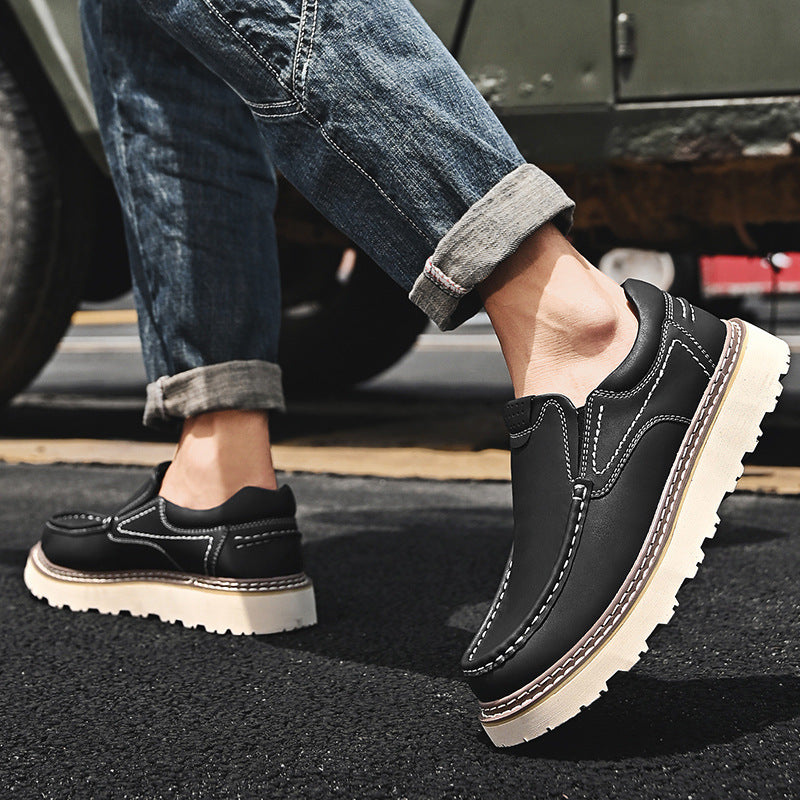 Men's Slip-On Loafers Thick Sole Casual