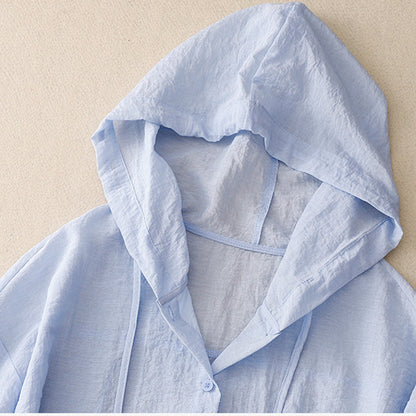 Comfortable Button Front Slim Fit Hoodie