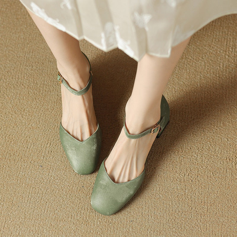 High Chunky Heel Shoes