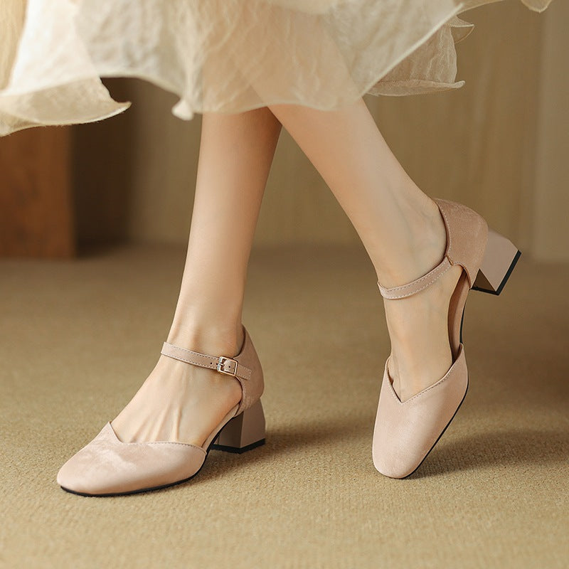 High Chunky Heel Shoes