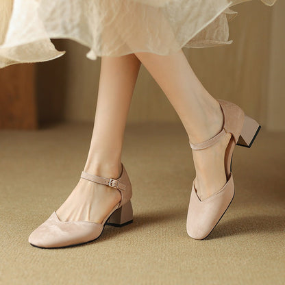 High Chunky Heel Shoes