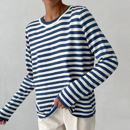 Classic Stripe Casual Tee Shirt - VibreMode