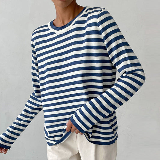 Classic Stripe Casual Tee Shirt - VibreMode