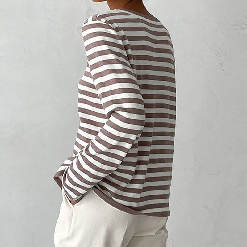 Classic Stripe Casual Tee Shirt