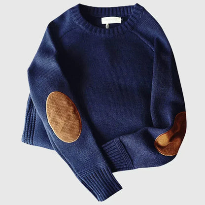 Men's Warm Sweater Classic Crew Neck Wool Blend