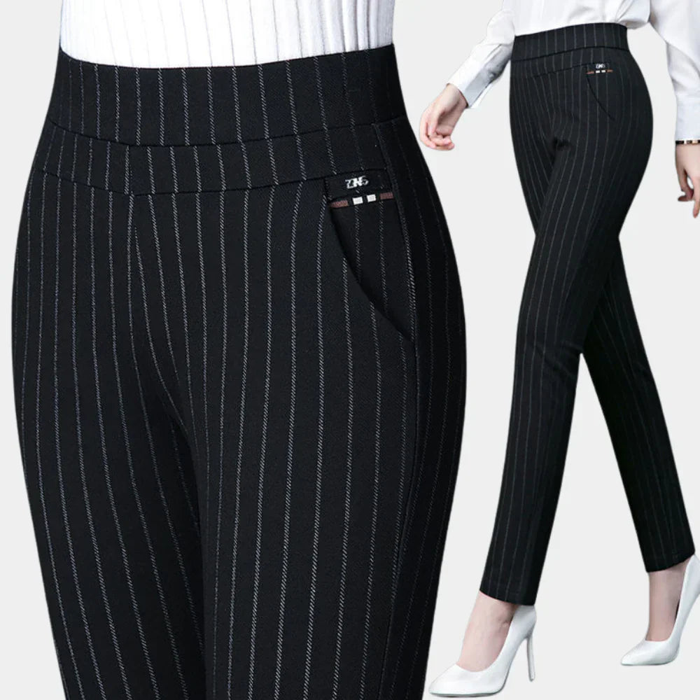Women's High-Waisted Stretch Trousers - VibreMode