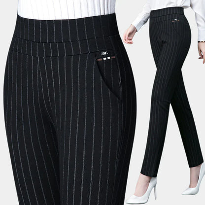 Women's High-Waisted Stretch Trousers - VibreMode