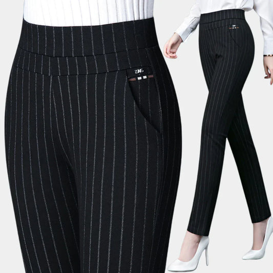 Women's High-Waisted Stretch Trousers - VibreMode