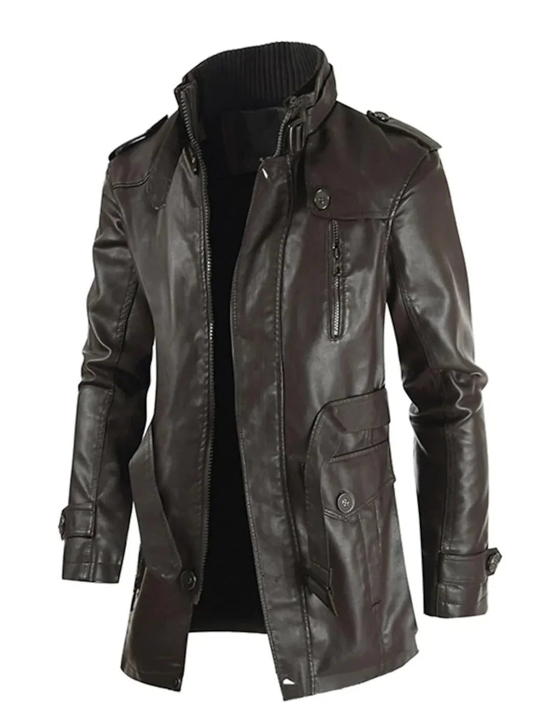 Men's Leather Coat - VibreMode