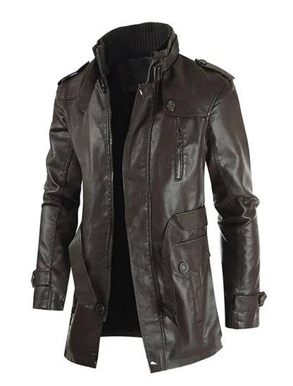 Men's Leather Coat - VibreMode