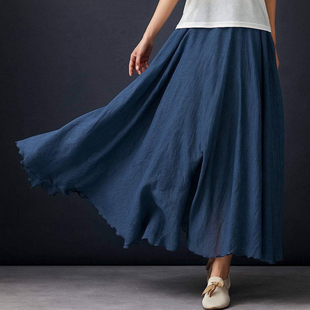 Women's Flowy Maxi Skirt Boho Style