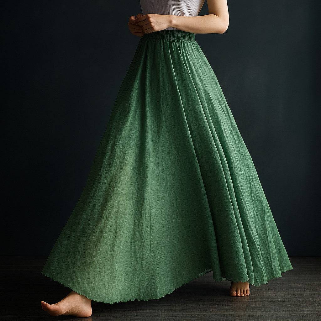 Women's Flowy Maxi Skirt Boho Style